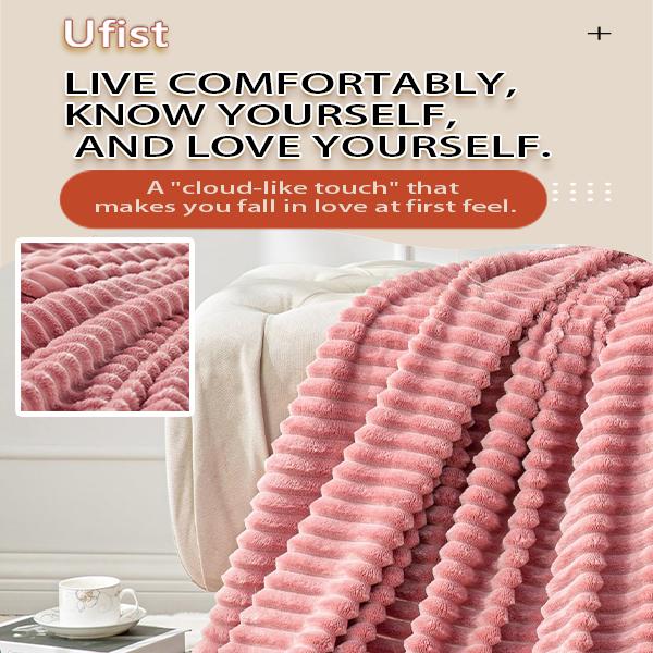 Striped Sleep Blanket Four-color. Perfect for beds and sofas.